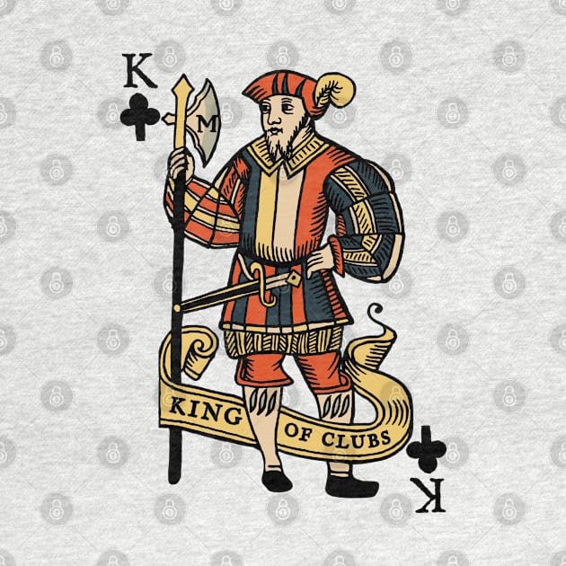 Original Standard Character of Playing Card King of Clubs by KewaleeTee